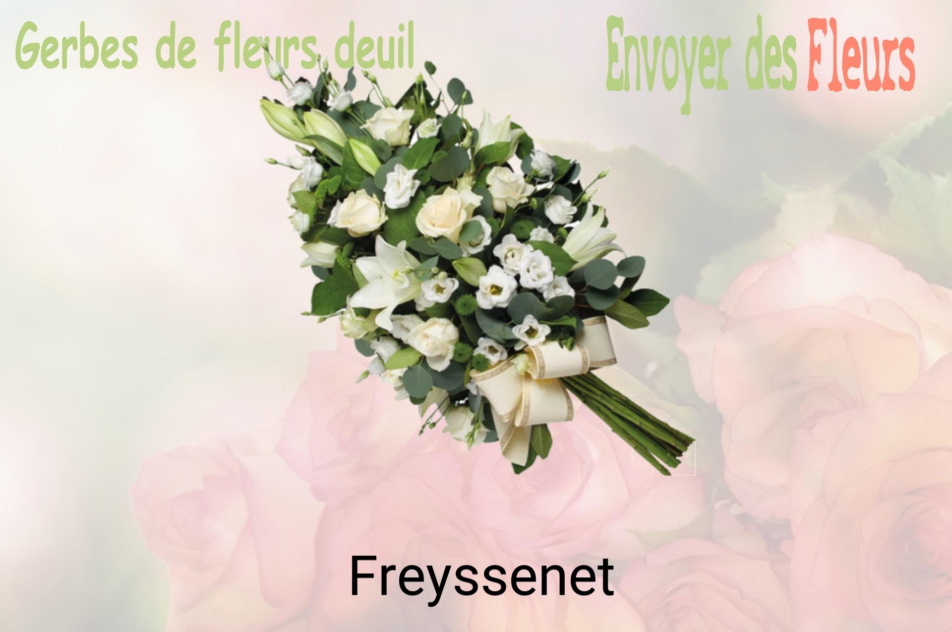 Gerbe de fleurs de deuil livrée à Freyssenet